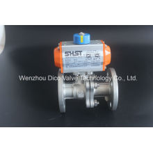 Lacquer Pneumatic Actuator Ball Valve with Flanged End